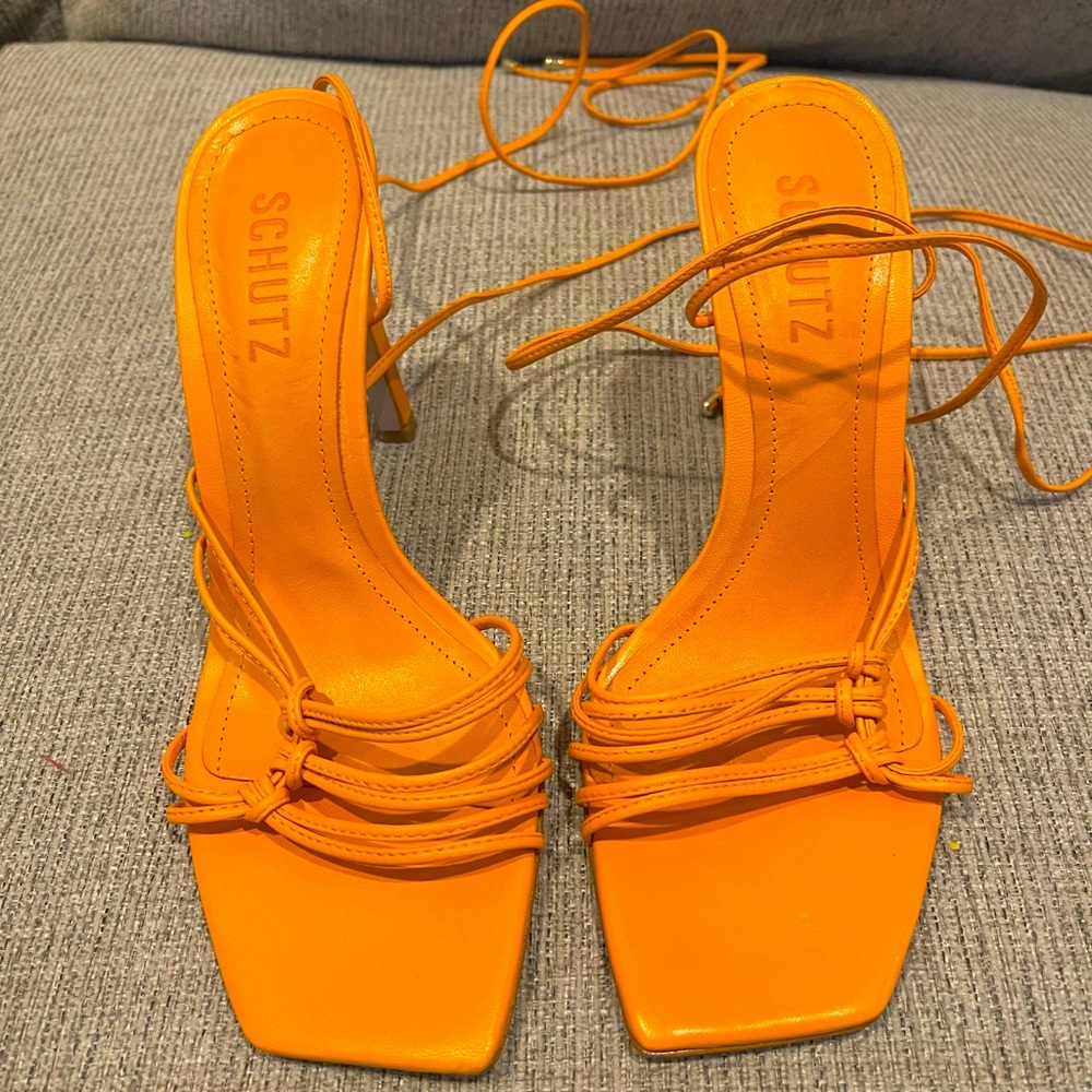 Schutz lace up sandals
